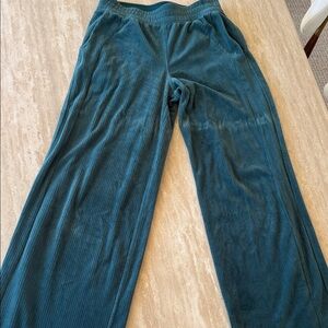 Lululemon Athletica Deep Teal Velvet Ribbed Pants